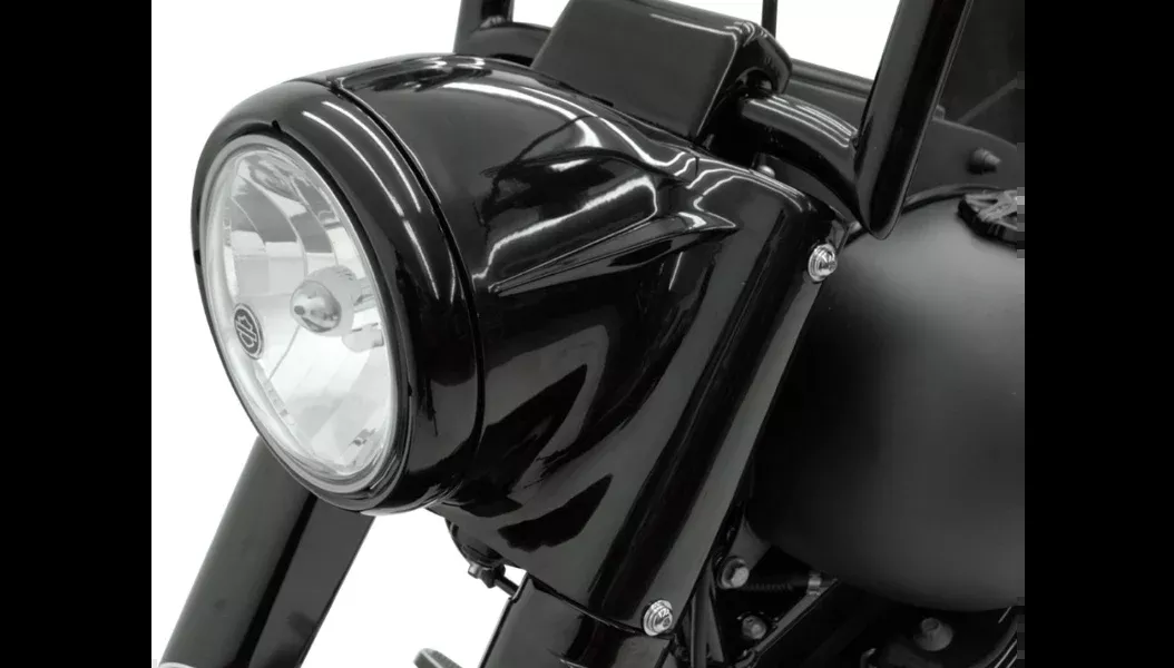 Drag 2001-1482 Black Nacelle Headlight Cowl Kit 01-17 Harley Softail FLST