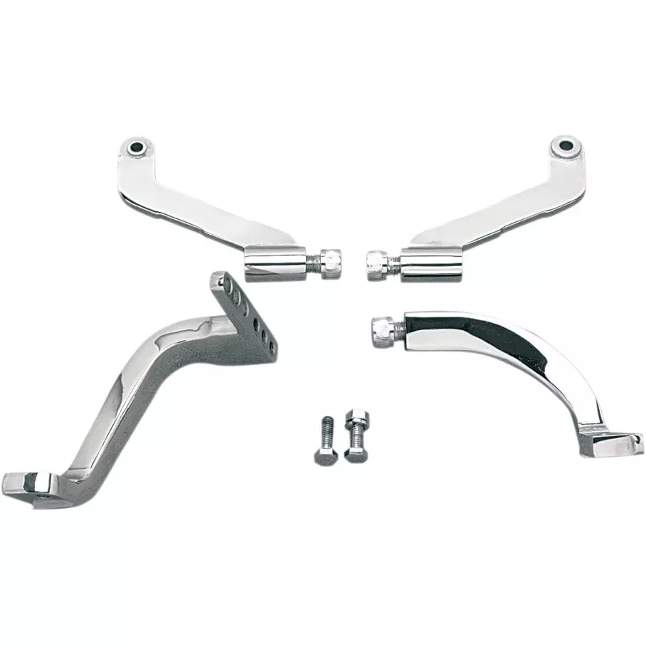 Drag Chrome 4-Piece Driver Floorboard Mounting Brackets 99-08 Harley Touring