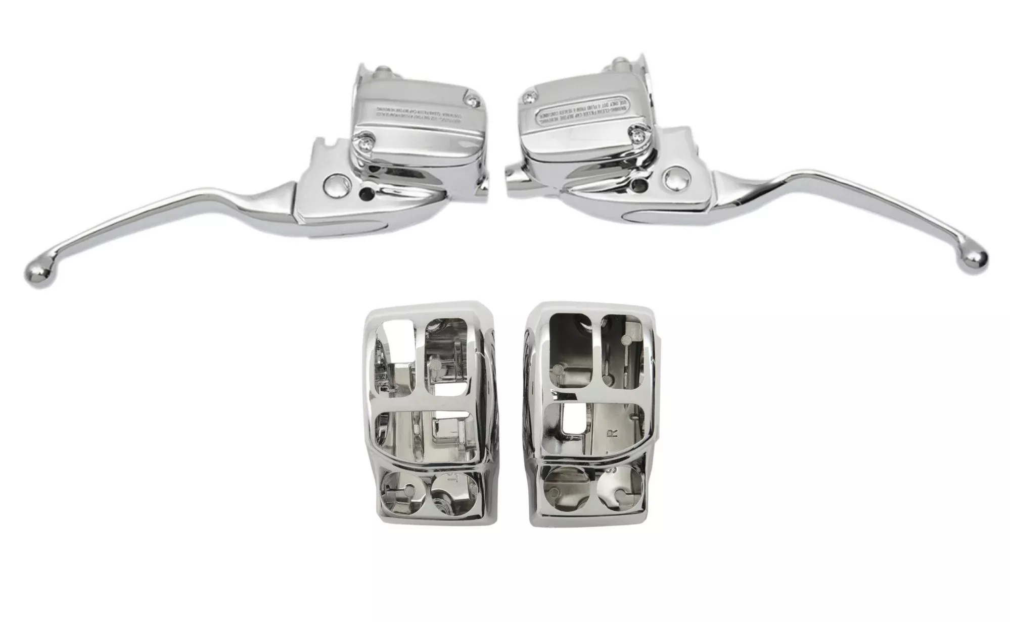 Drag Chrome Hand Control Kit w/ Switch Housings 17-20 Harley FLHT/X Milwaukee-8