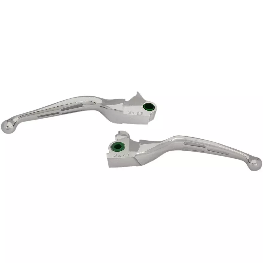 Drag Chrome Slotted Wide Blade Lever Set 17-18 Harley FLHTCUTG & FLRT Trikes