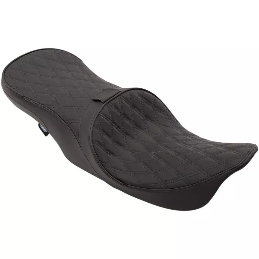 Drag Double Stitch Forward Positioning Low Profile Seat Harley Touring FLH 97-07