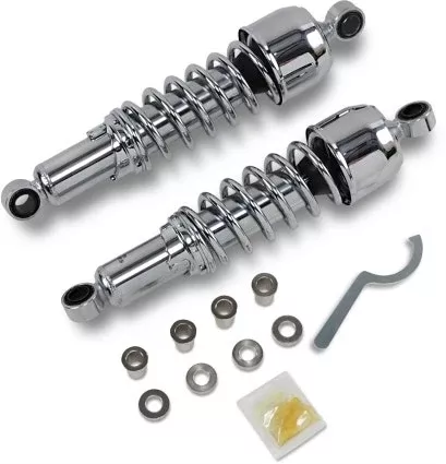 Drag Premium Chrome 12.5" Rear Spring Shock Absorbers Harley XL FXR 86-03
