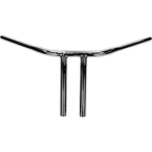 Drag Specialties 1-1/4" Buffalo 10" Straight Risers T-Bar Handlebars - Chrome