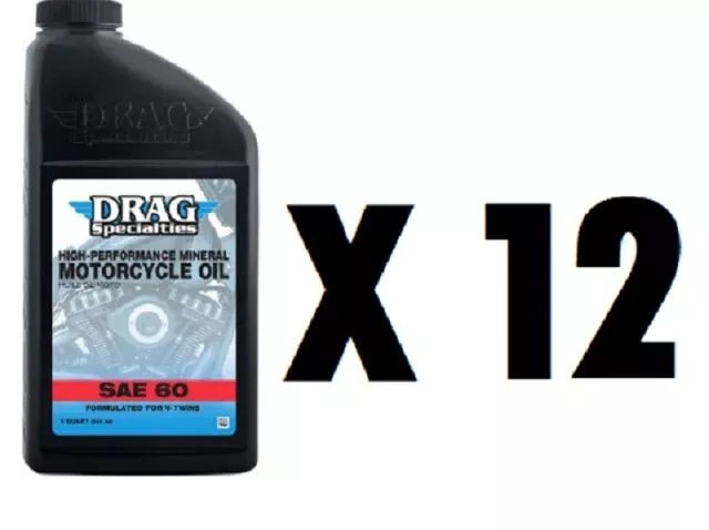Drag Specialties 12 SAE 60 Regular V-Twin Pre EVO Motorcycle Engine Oil