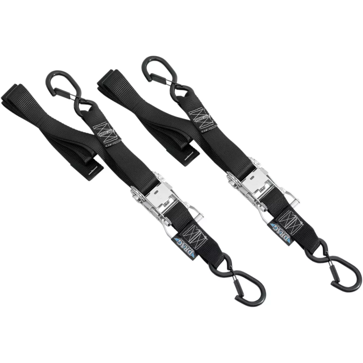 DRAG SPECIALTIES 3920-0181 1-1/2" Ratchet Tie-Downs Ratchet Tie-Downs - 1-1/2" x 6' - Black