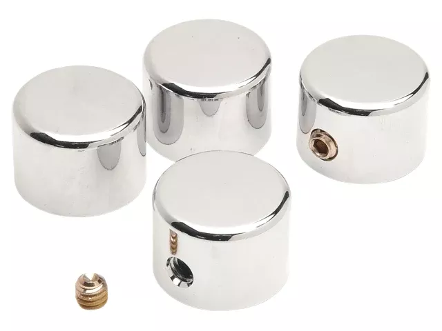 Drag Specialties 4 Pack Chrome Head Bolt Covers for 1986-2021 Harley Davidson