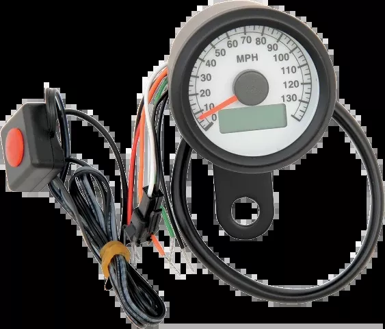 Drag Specialties Black Matte Speedo Motorcycle Electronic Speedometer Harley