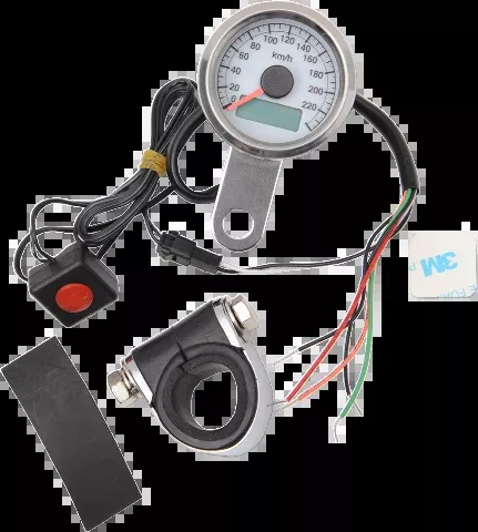 Drag Specialties Chrome 1.87" Speedo Electronic Motorcycle Speedometer Harley