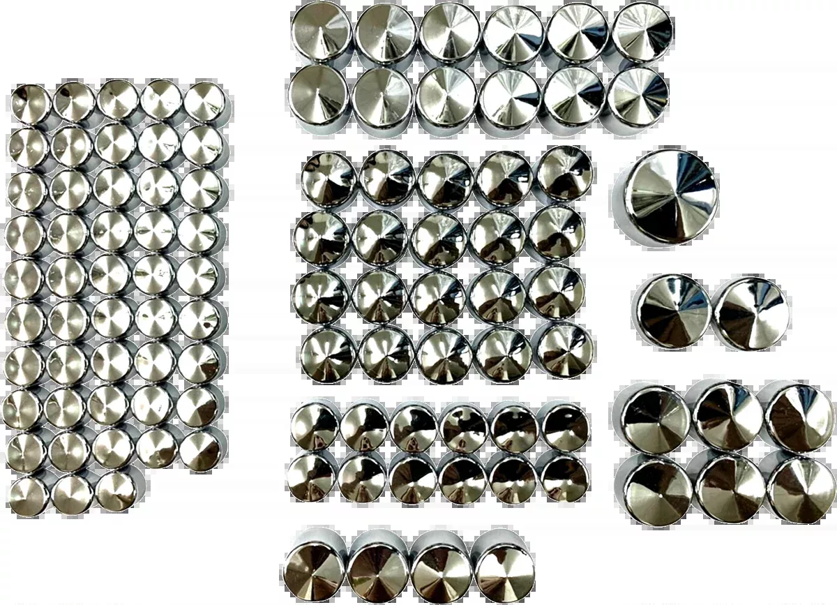 Drag Specialties Chrome Deluxe Bolt Cover Top Cap Kit 2017-2024 Harley Touring