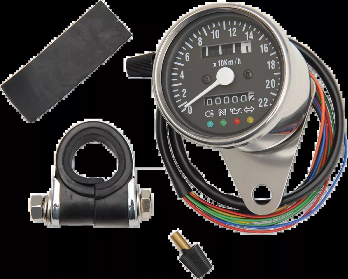Drag Specialties Chrome Front Wheel 2:1 Mini Speedometer Speedo Harley Davidson