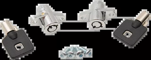 Drag Specialties Chrome Motorcycle Saddlebag Lock Set 2014-2023 Harley Touring