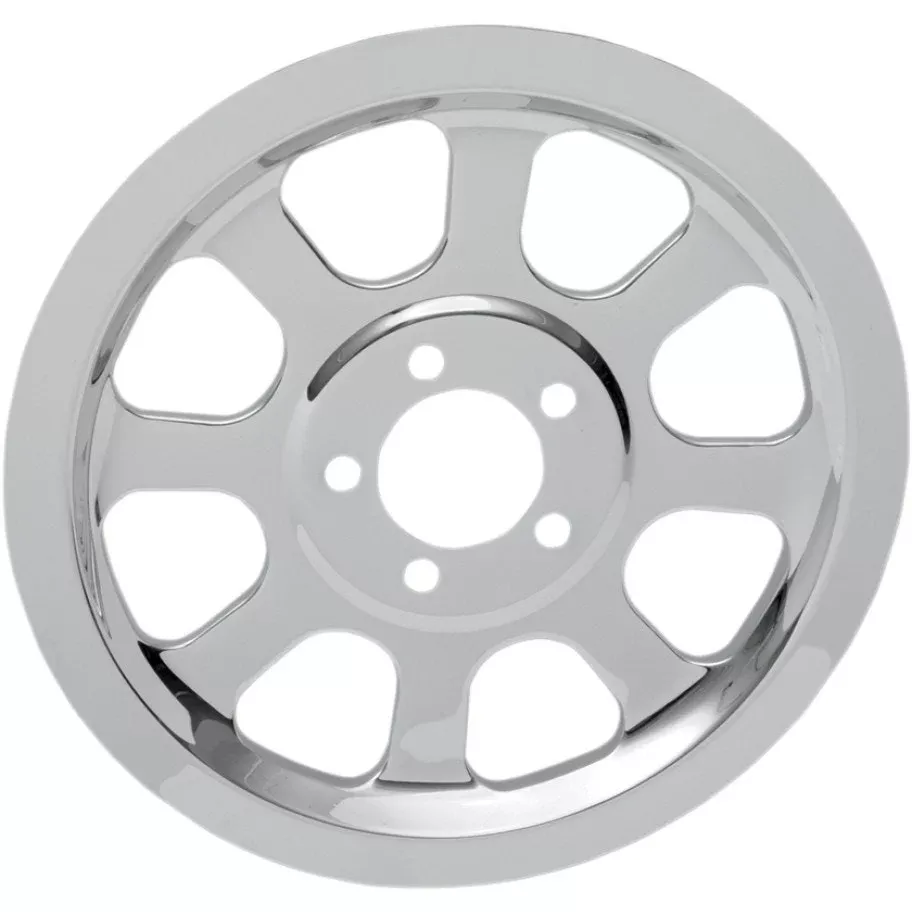 Drag Specialties Chrome Outer Rear Pulley Insert 00-05 Harley Softail FLST/FXST