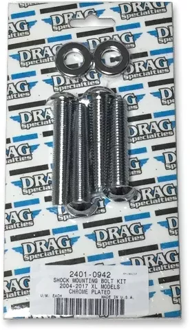 Drag Specialties Chrome Sportster Shock Mounting Kit 2004-2017 Harley Sportster
