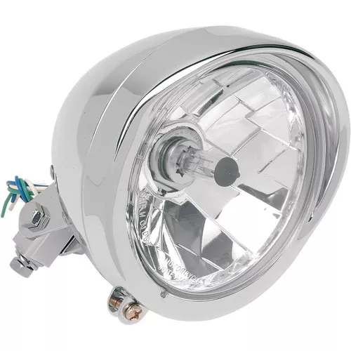 Drag Specialties Diamond Style 5 3/4" Chrome Headlight Assembly (2001-0097)
