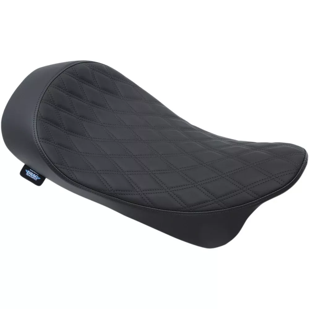 Drag Specialties Double Diamond Black Low Profile Solo Seat Harley FLH 08-23