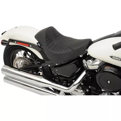 Drag Specialties EZ-On Solo Seat for 2018-2024 Harley Softail* - Scorpion Stitch