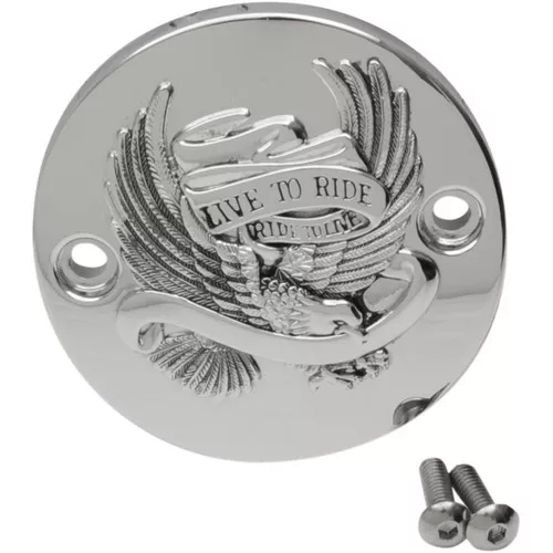 Drag Specialties Live to Ride Points Cover for Harley Milwaukee 8 - Chrome