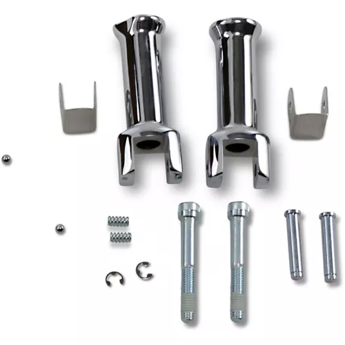 Drag Specialties Passenger Foot Peg Mount Kit for 2018-2023 Harley Softail - Chrome