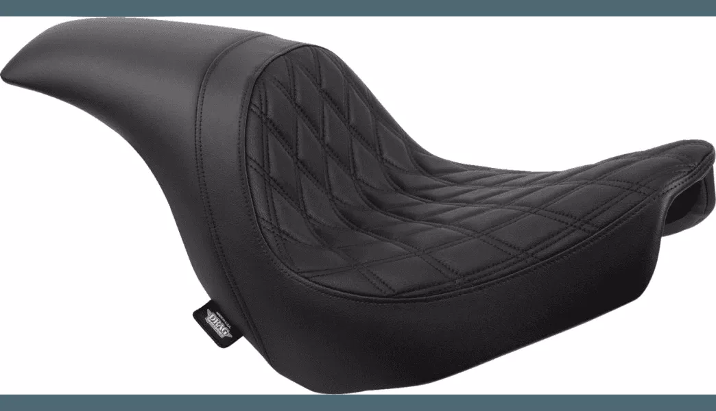 Drag Specialties Predator Seat for '18-Up Harley Davidson Lowrider Models and Sport Glide - Double Diamond w/ Black Stitching