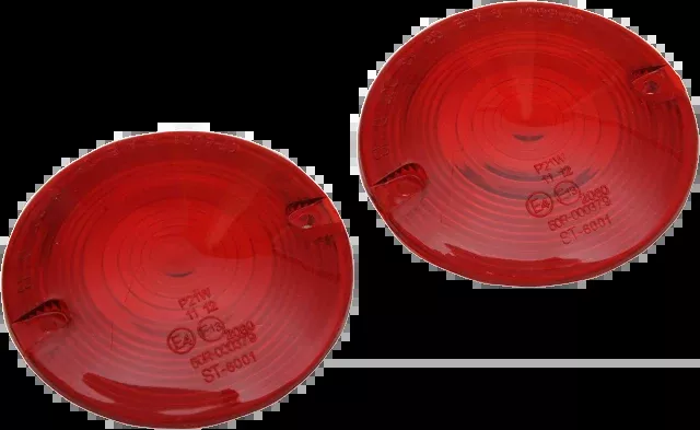 Drag Specialties RED DOT Pair Lens for 1986-2022 Harley Davidson Touring FLHX