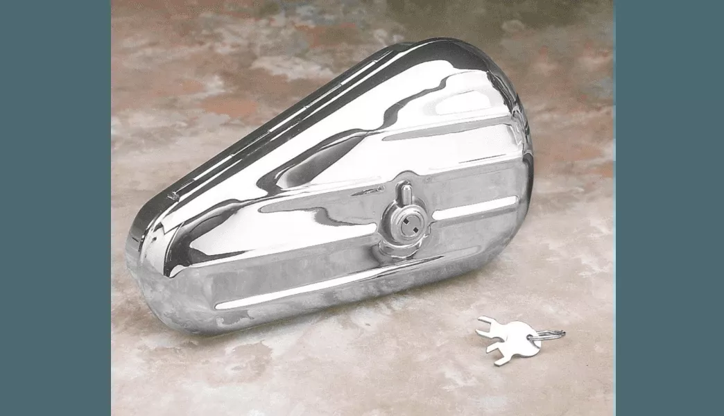 Drag Specialties Right Teardrop Toolbox - Chrome