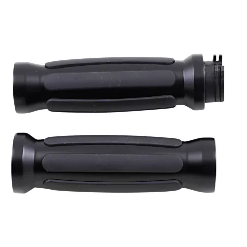 Drag Specialties Rubber Insert Grips for Harley Dual Cable