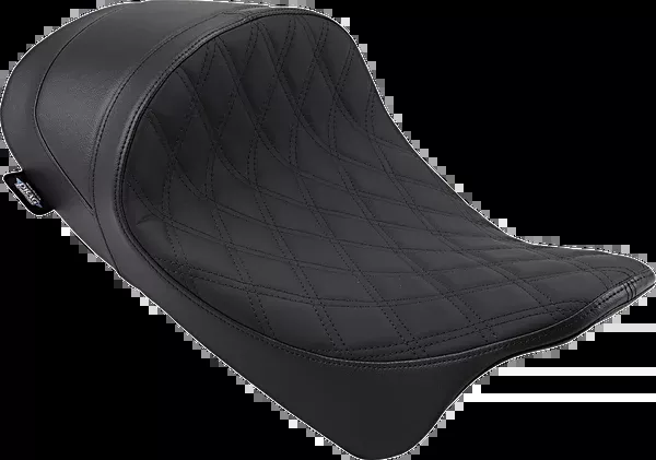 Drag Specialties Seats Forward Low Solo Seat - Diamond - Black Stitching - FL '08-'23