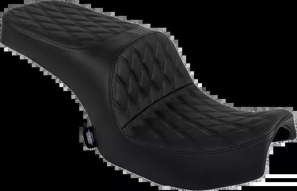 Drag Specialties Seats Freedom Seat - Vinyl - Double Diamond Black Stitch - Challenger '20-'25/Chieftain '25
