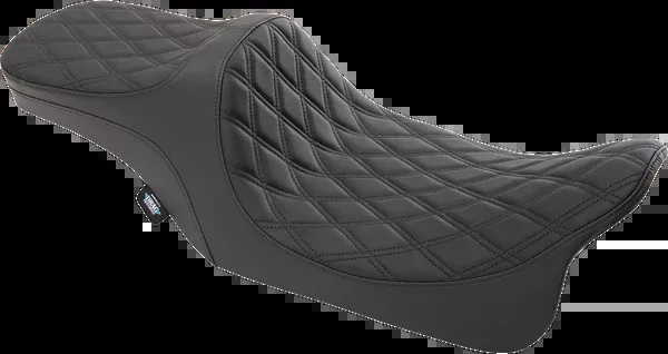 Drag Specialties Seats Predator III 2-Up Seat – Double Diamond – Black Thread – FL ’99-’07