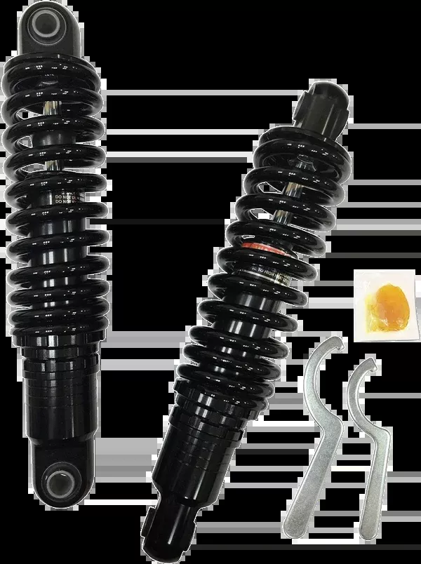 Drag Specialties Shocks Premium Ride-Height Adjustable Shocks – 12″ – Heavy Duty – Black