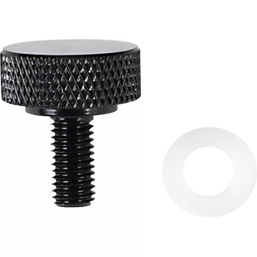 Drag Specialties Smooth 1/4"-28 Seat Mounting Knob for Harley FXR - Black