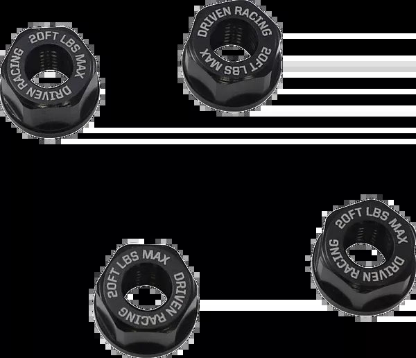 Driven Racing Sprocket Nuts – 4-Bolt Hub – Black – M8 X 1.25