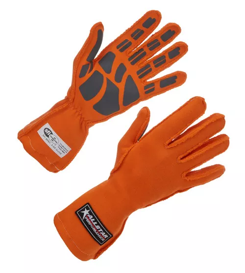 Driving Gloves SFI 3.3/5 Outseam D/L MD Orange ALL916042