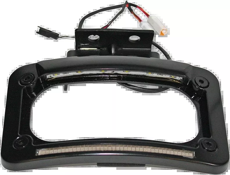 Dual-LED License Place Frame – Indian – Black