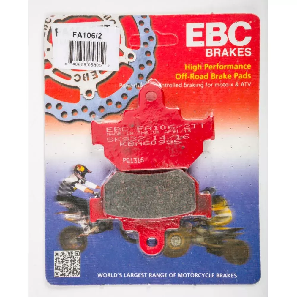 EBC 1 Pair FA Series Organic Replacement Brake Pads MPN FA106/2