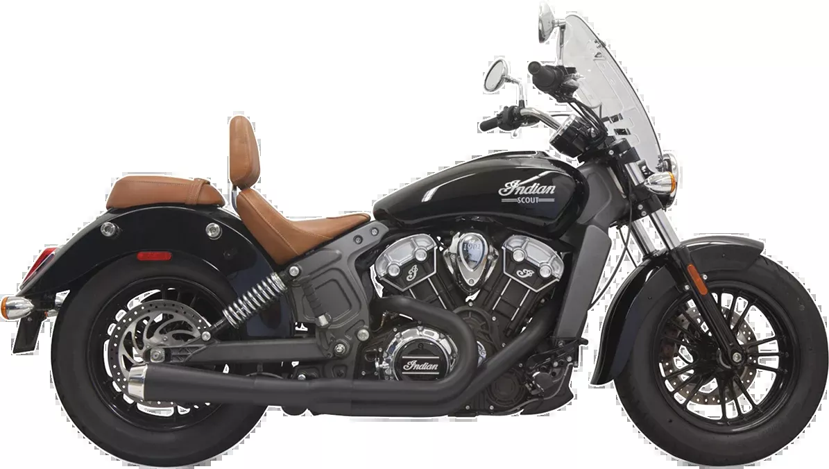 EXHAUST 2-1 SHRT SCOUT BK