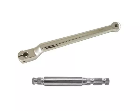 Extended Length 2-1/4" Extra Long Chrome Shift Lever & Shaft 83-18 Harley FLH/T FLST