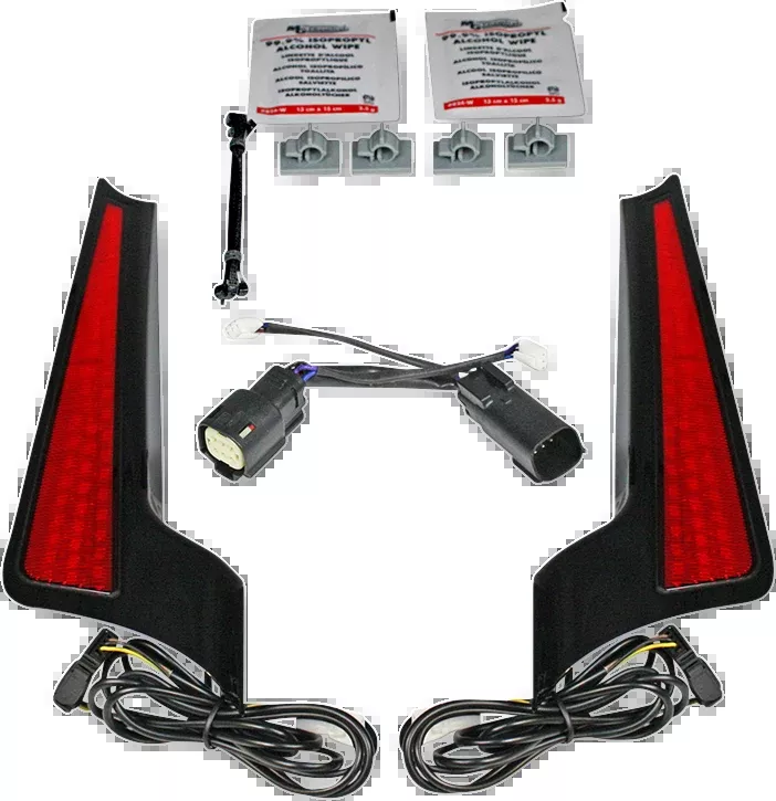 Fascia LED Light Panels - Black/Red