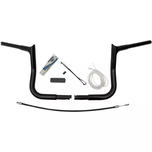 Fat Baggers 1-1/4" EZ Install Pointed Top 10" Handlebar Kit for 2008-2013 Harley Touring - Chrome