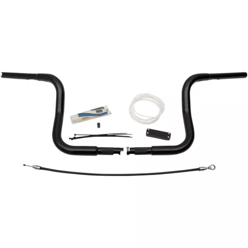 Fat Baggers 1-1/4" EZ Install Round Top 10" Handlebar Kit for 2008-2013 Harley Touring - Black
