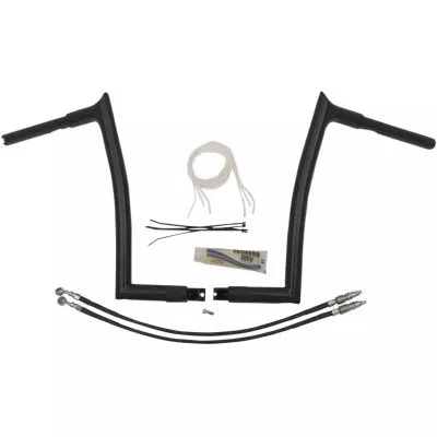 FBI Fat Baggers Black 14" EZ Install Pointed Handlebar Package Harley FLTR 15-20