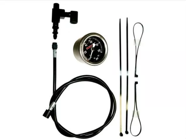 Feuling 9045 Black Remote Oil Pressure Gauge & Line Kit Harley M8 Milwaukee