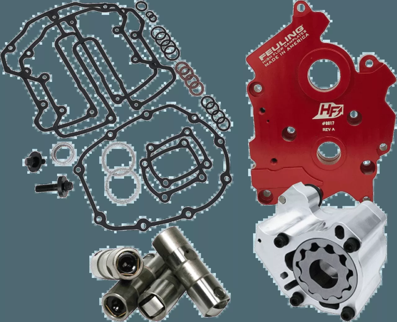 Feuling HP+ Oil Pump and Cam Plate Kit for 17-Up Harley-Davidson M8 TWIN Cooled Models