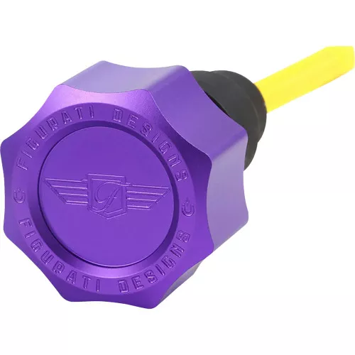 Figurati Curved Magnetic Performance Oil Dipstick for 2007-2016 Harley Touring - Purple