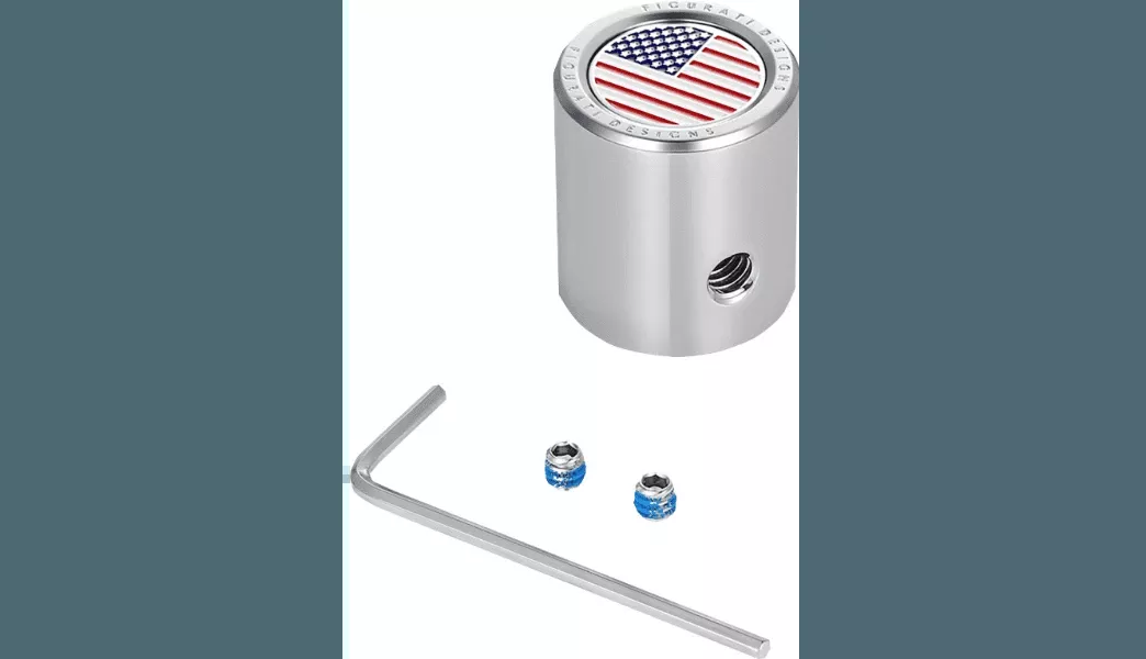 Figurati Heel-Toe Shifter Cover for Harley Davidson Models - RWB Flag Stainless