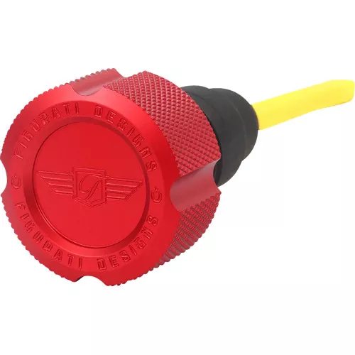 Figurati Knurled Magnetic Performance Oil Dipstick for 2007-2016 Harley Touring - Red