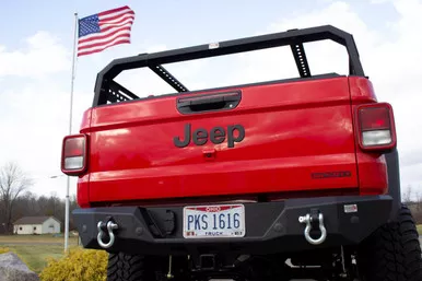 Fishbone FB22149 Mako Mid Width Black Powder Coat Rear HD Bumper