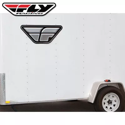 Fly Racing F-Wing Trailer Sticker Black/Grey