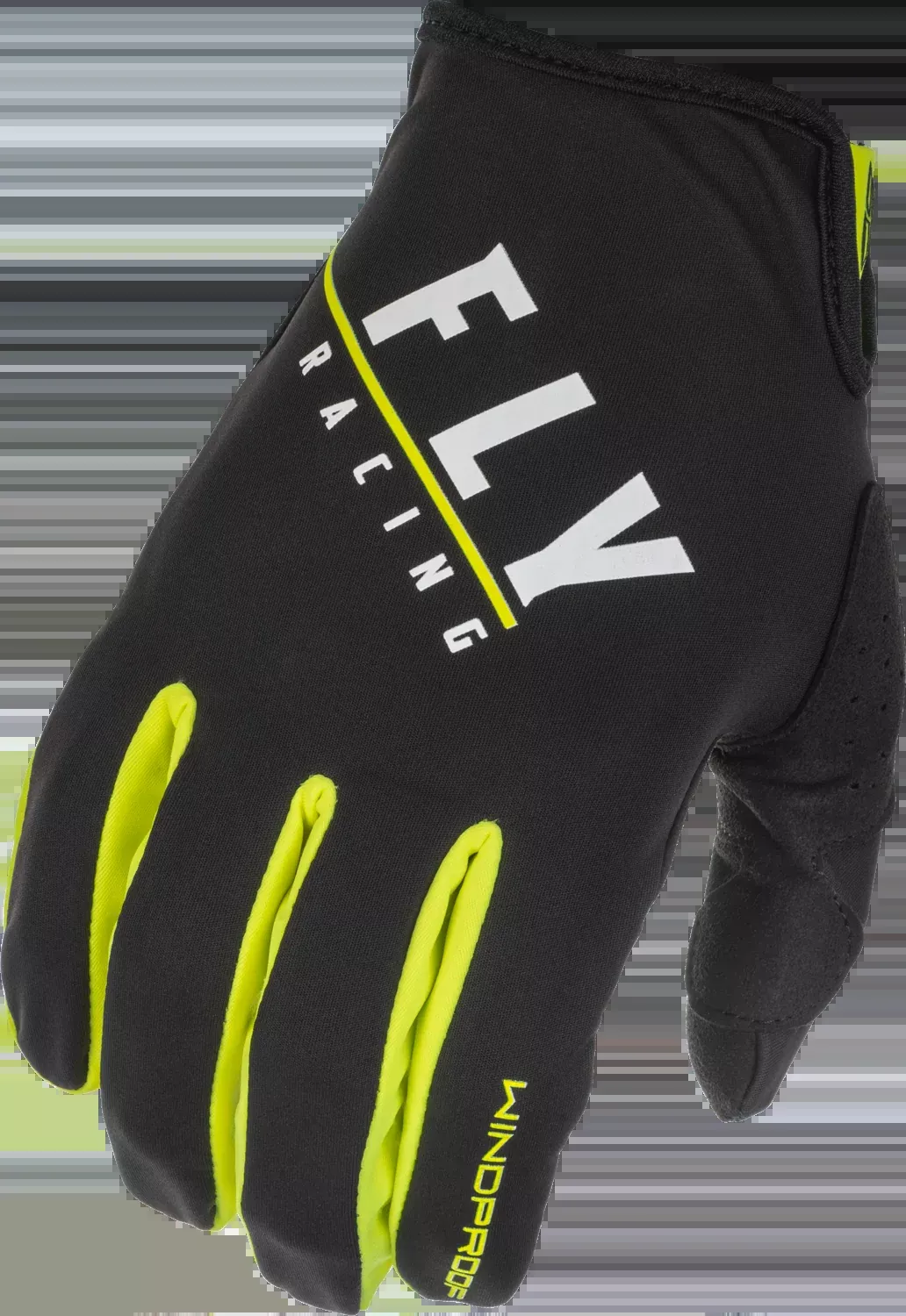 Fly Racing Windproof Gloves Black/Hi-Vis Sz 09-371-14209