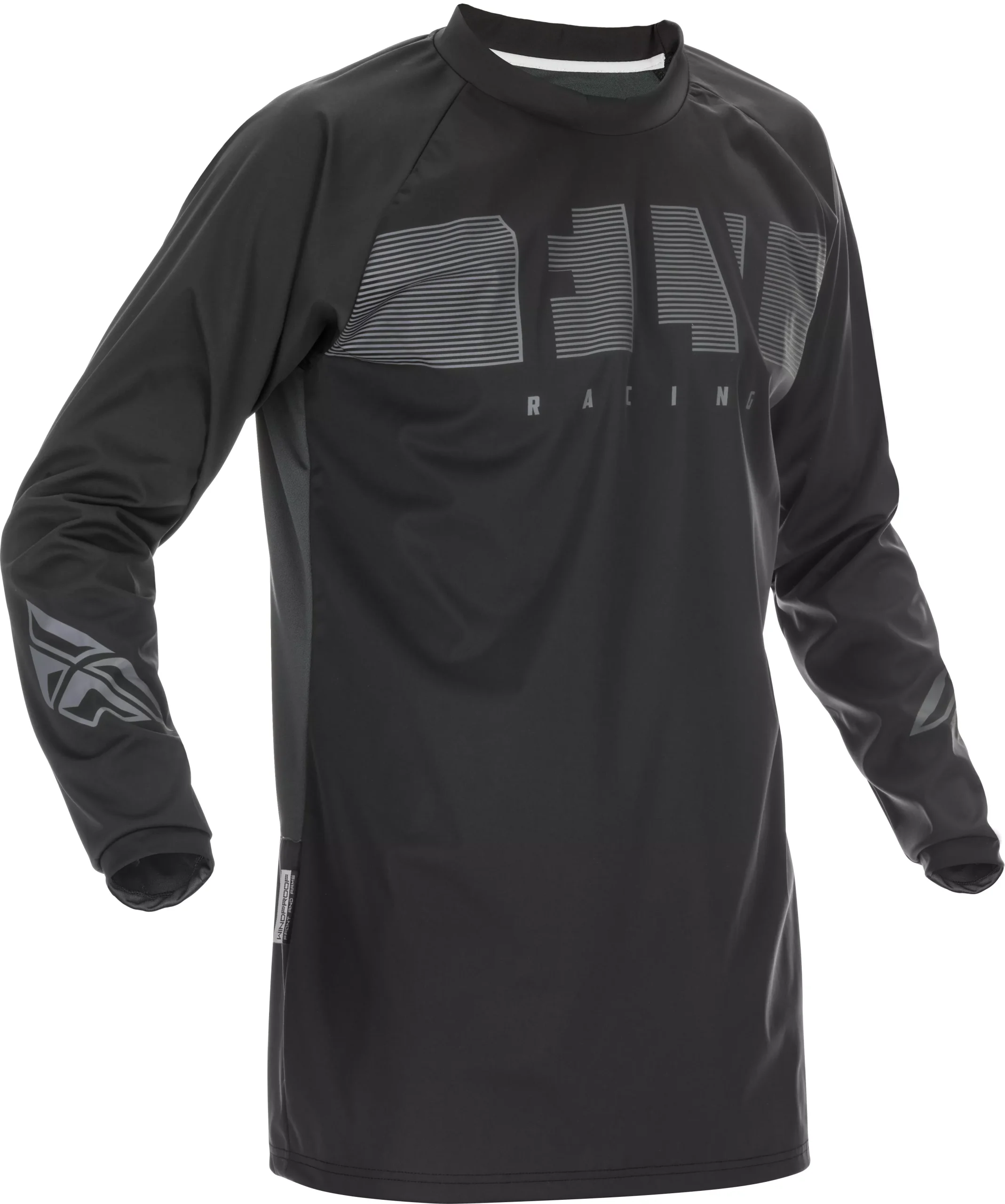 Fly Racing Windproof Jersey Black/Grey Sm-370-8010S